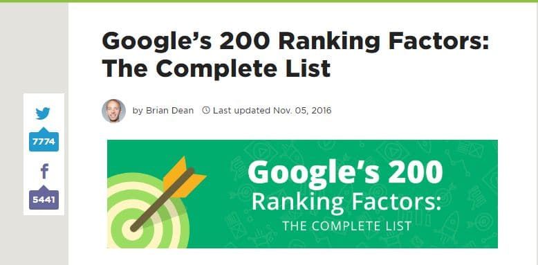 Affiliate marketing for Dummies: Google ranking factors