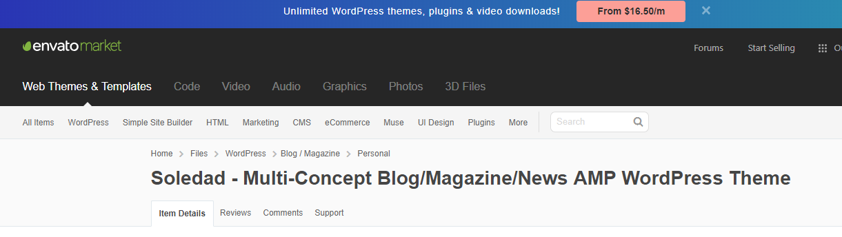 ThemeForest Premium WordPress Themes