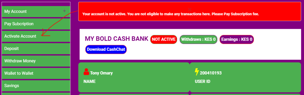 Boldcashers Review- How to Activate Your account