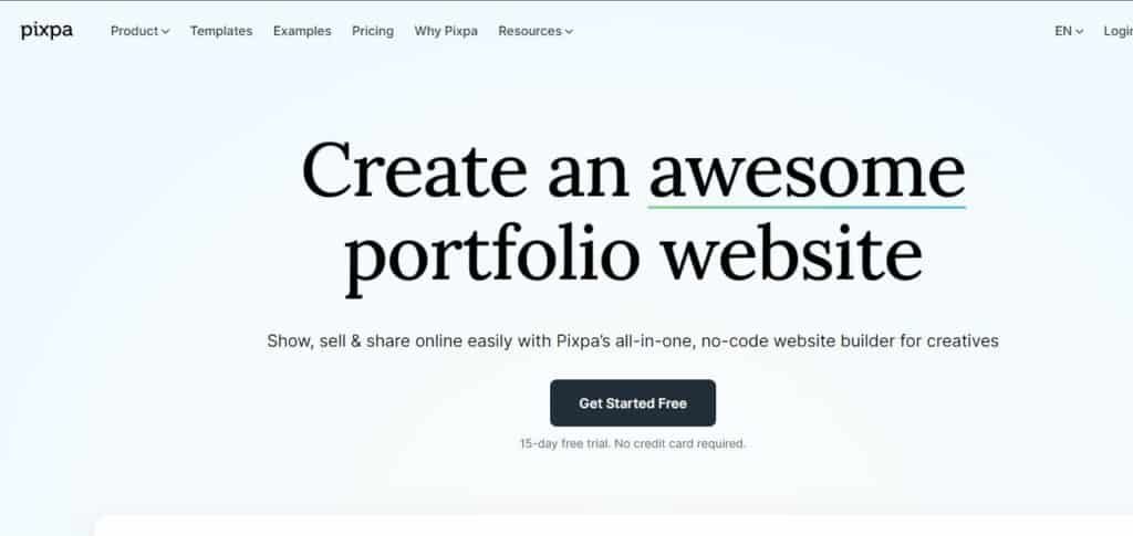 Pixpa Website Builder